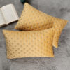 Dry Cotton Silk Dot Pattern Cushion cover. (Rectangle - 12x18) - Foxy Fawn