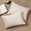 Dry Cotton Silk Dot Pattern Cushion cover. (Rectangle - 12x18) 5 Pc. - Carta Cream