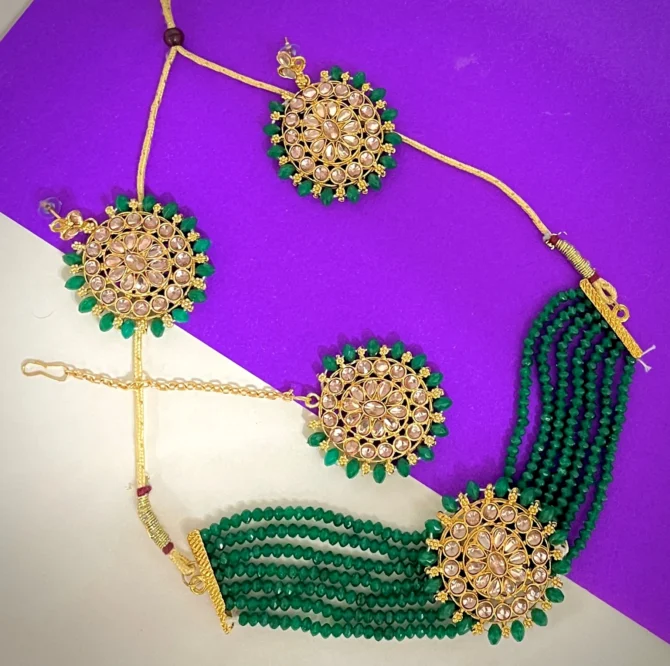 MOTI PEARL CHOKER (GREEN)