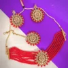 MOTI PEARL CHOKER (RANI PINK)