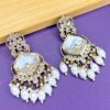 Monkdecor White Tiger Chandbali earrings .