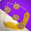 MOTI PEARL CHOKER (YELLOW)