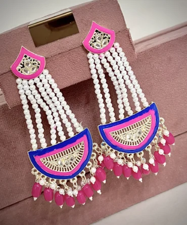 AMAIRA PEARL EARRINGS (PINK)